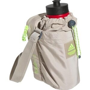 Adidas Crossbody water bottle carrier Khaki Beige 3.75"L x 5"W x 7.75"H NWT